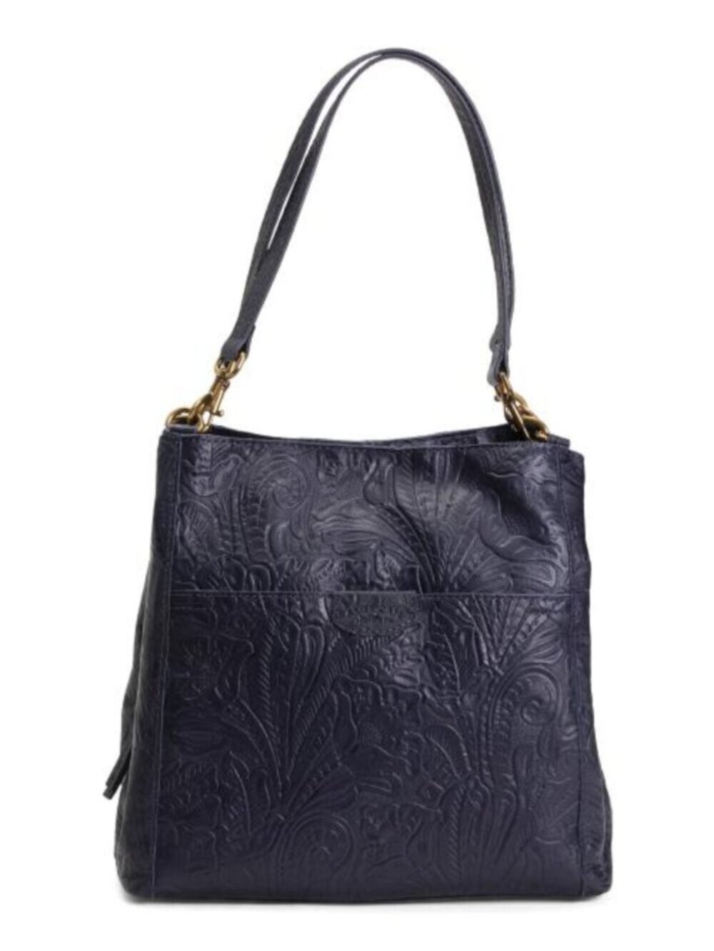 AMERICAN LEATHER CO. Leather Austin Triple Entry Bucket Bag